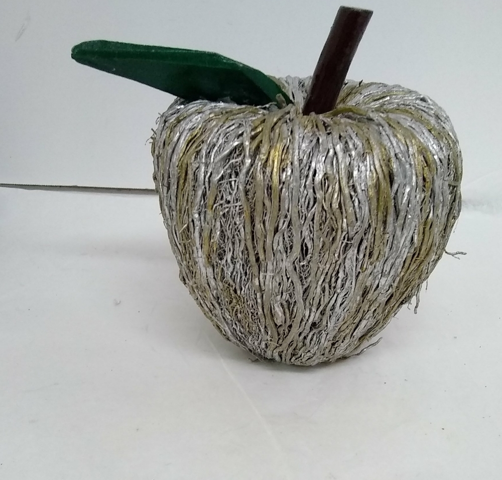 Apple Gold and Silver Wicker Novelty Collection wooden